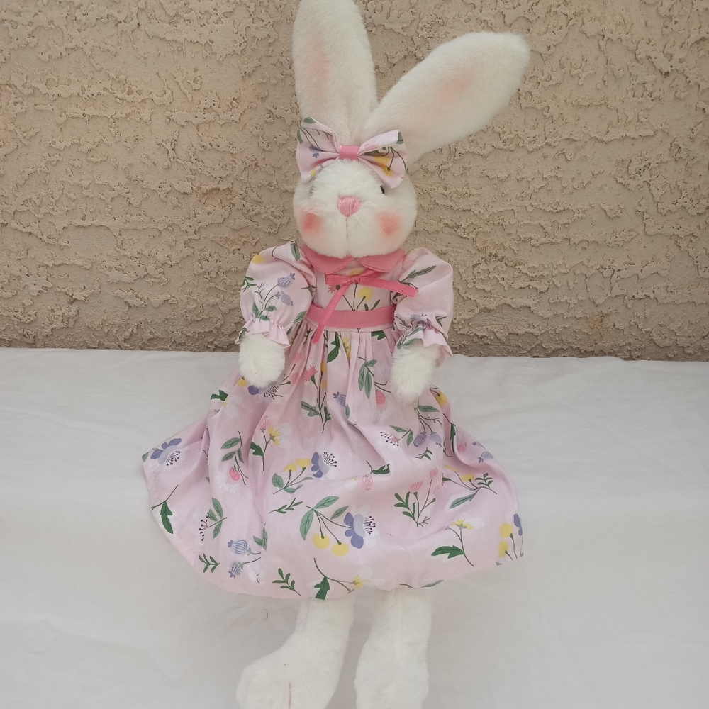 Plush Bunny Rabbit Doll Pink Posy  21"   New
